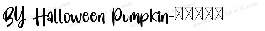 BY Halloween Pumpkin字体转换